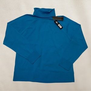 Banana Republic Teal Merino Wool Turtleneck - XL NWT